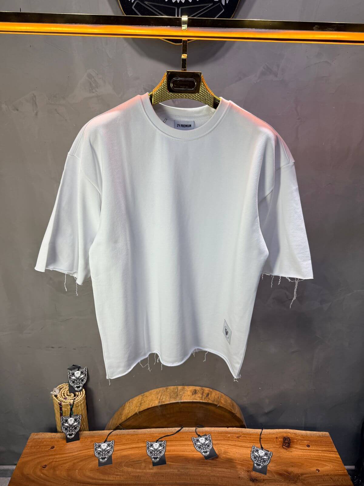 T-Shirt Oversize Blanc – Tissu Épais  42