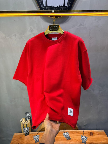 T-Shirt Oversize Red  – Tissu Épais  42
