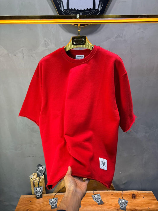 T-Shirt Oversize Red  – Tissu Épais  42