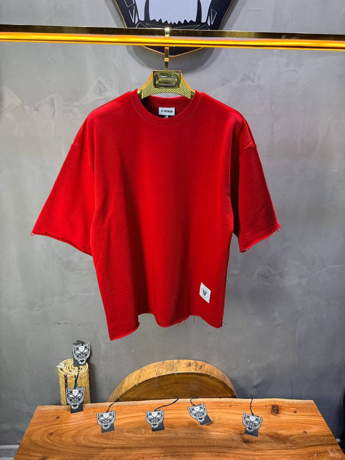 T-Shirt Oversize Red  – Tissu Épais  42