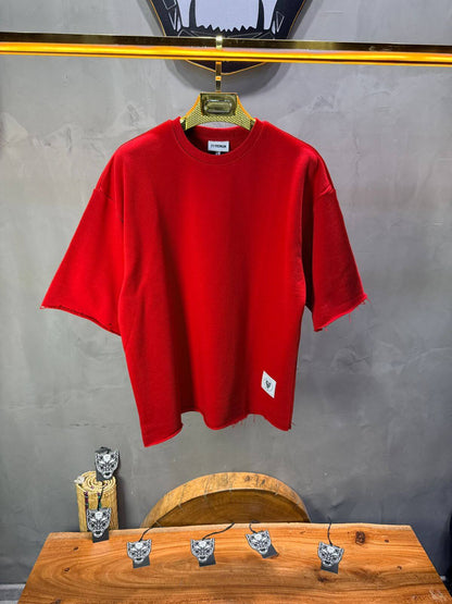 T-Shirt Oversize Red  – Tissu Épais  42