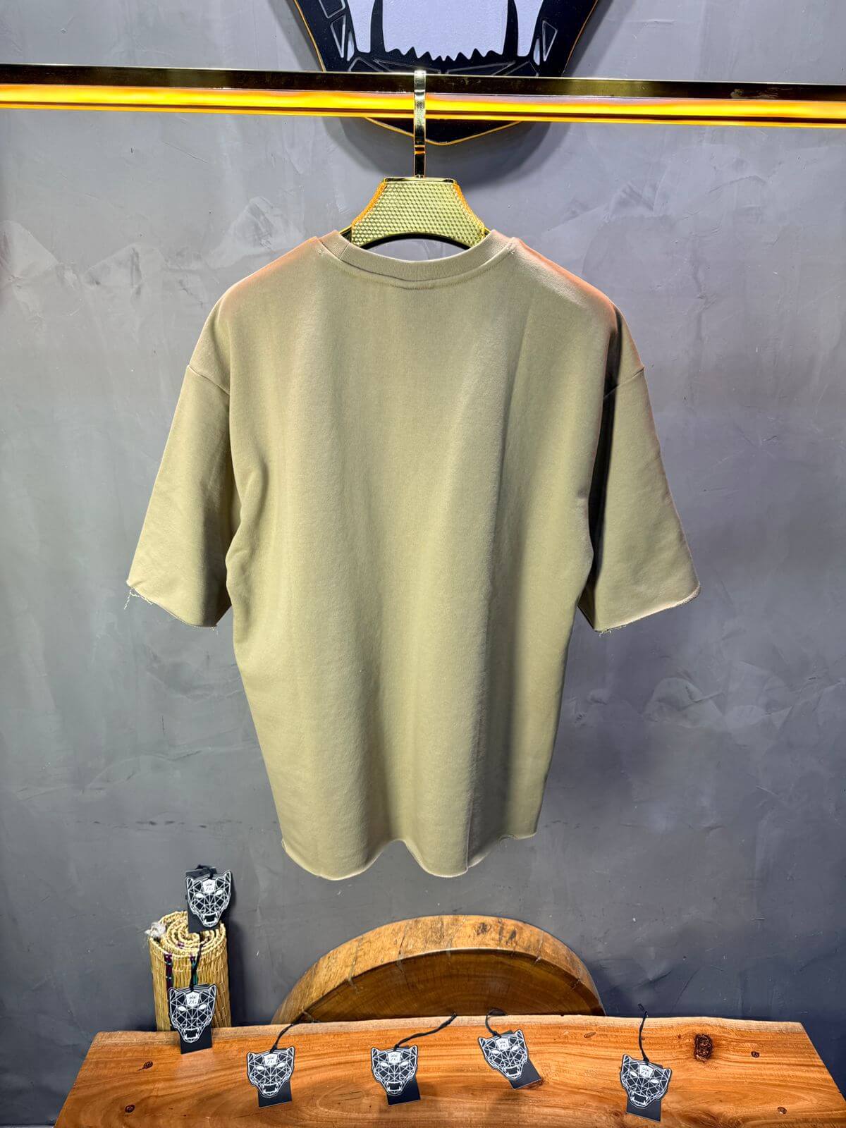 T-Shirt Oversize  Olive Beige  – Tissu Épais  42
