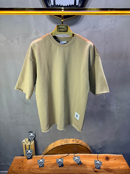 T-Shirt Oversize  Olive Beige  – Tissu Épais  42