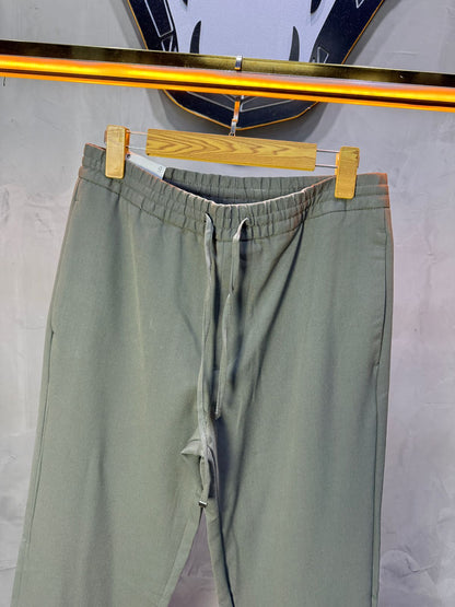 Pantalon Élégant Green Coupe Droite