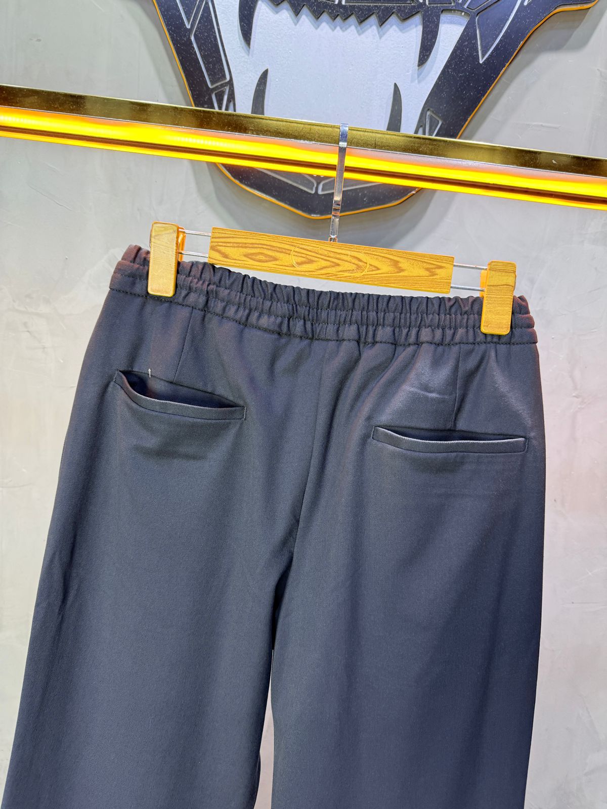 Pantalon Élégant Blue Coupe Droite