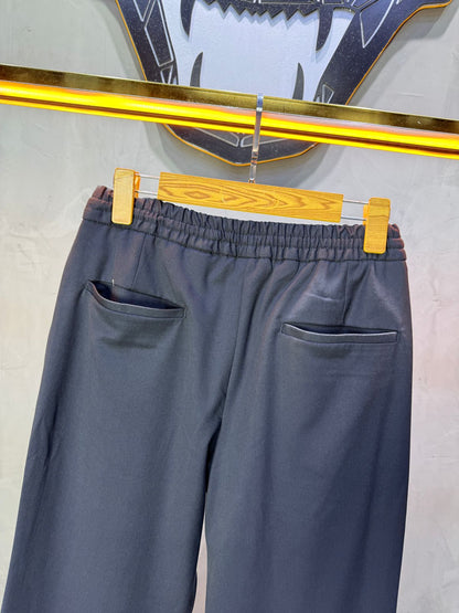 Pantalon Élégant Blue Coupe Droite