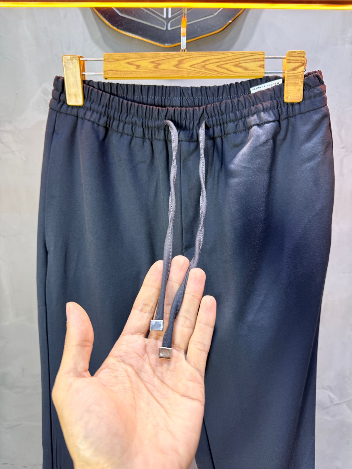 Pantalon Élégant Blue Coupe Droite
