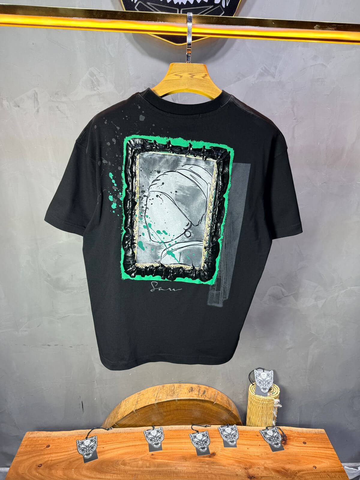 T-shirt Oversize Noir – Art Gallery 5114