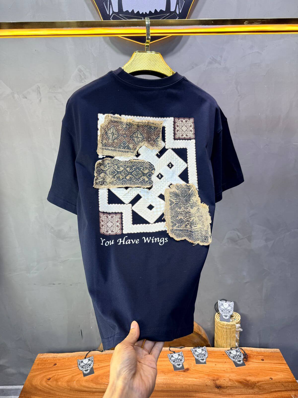 T-Shirt Oversize Navy Blue 5126
