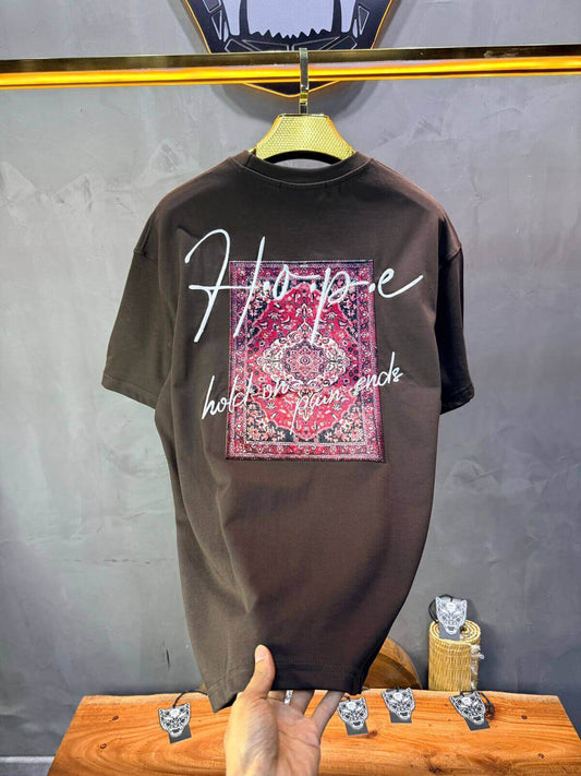 T-Shirt Oversize Brown — Tapis Persan Rouge 5064