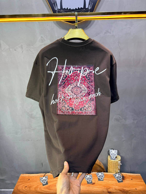 T-Shirt Oversize Brown — Tapis Persan Rouge 5064