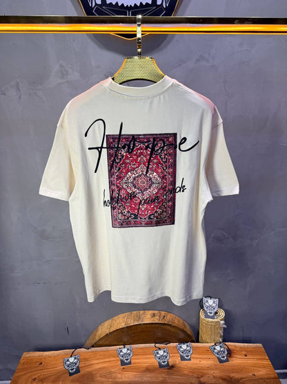 T-Shirt Oversize Beige — Tapis Persan Rouge 5064