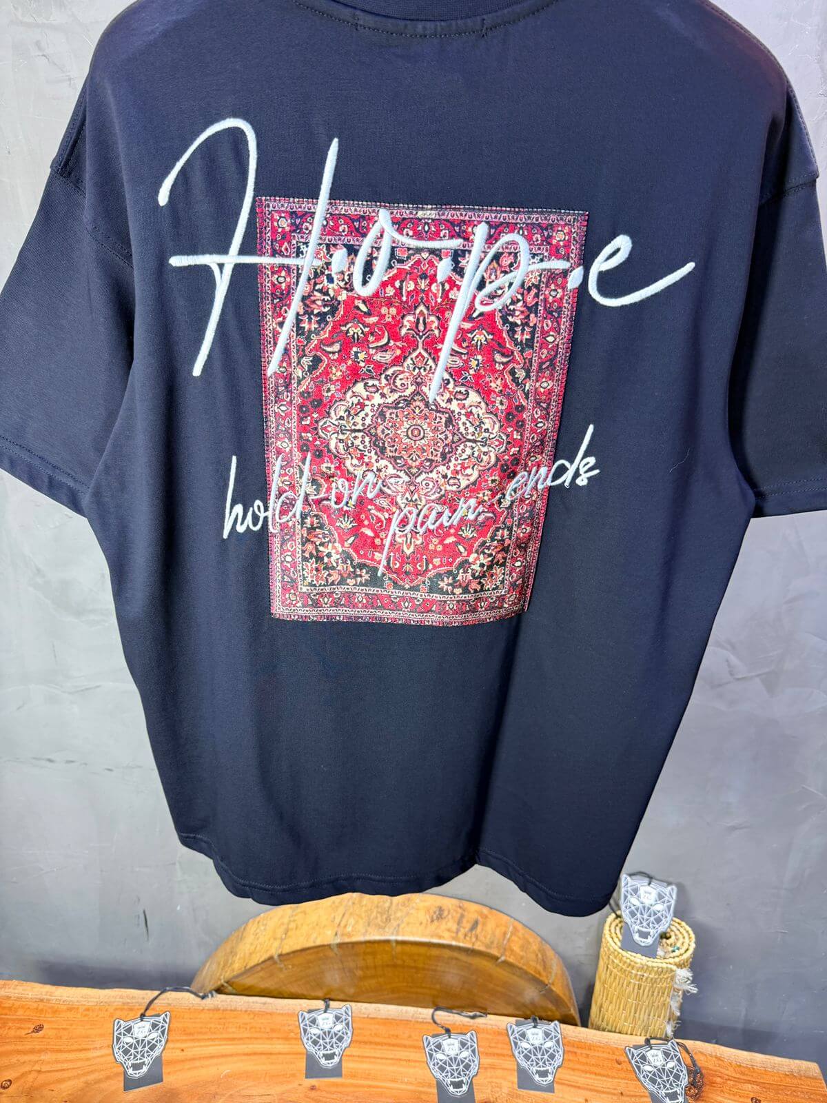 T-Shirt Oversize Navy Blue — Tapis Persan Rouge 5064
