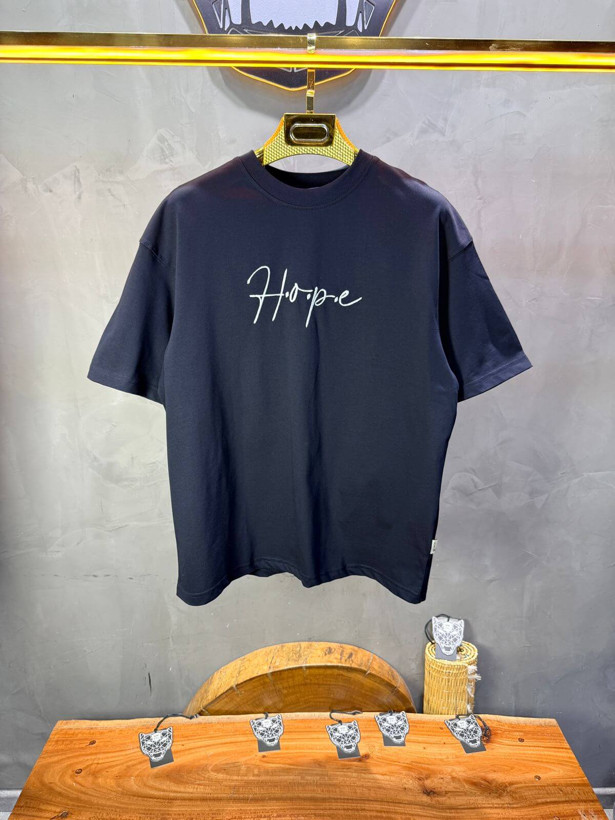 T-Shirt Oversize Navy Blue — Tapis Persan Rouge 5064