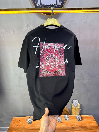 T-Shirt Oversize Noir — Tapis Persan Rouge 5064