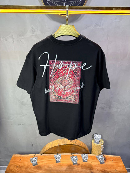 T-Shirt Oversize Noir — Tapis Persan Rouge 5064