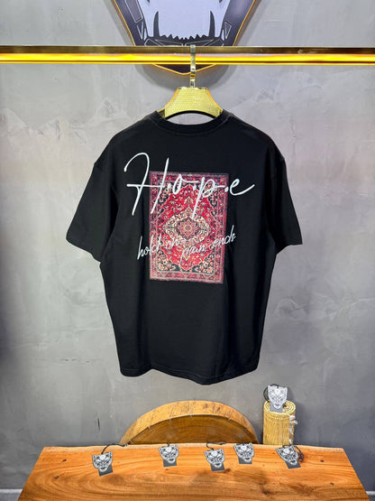 T-Shirt Oversize Noir — Tapis Persan Rouge 5064