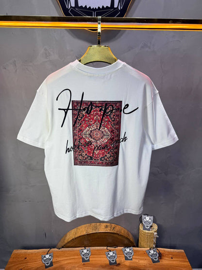 T-Shirt Oversize Blanc — Tapis Persan Rouge 5064