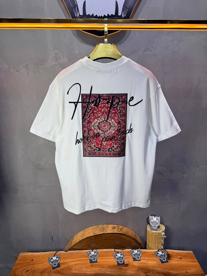 T-Shirt Oversize Blanc — Tapis Persan Rouge 5064
