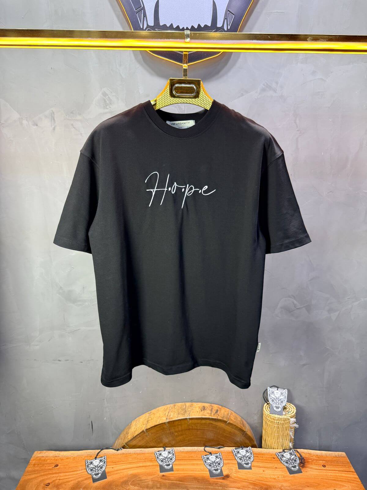 T-Shirt Oversize Noir — Tapis Persan Rouge 5064