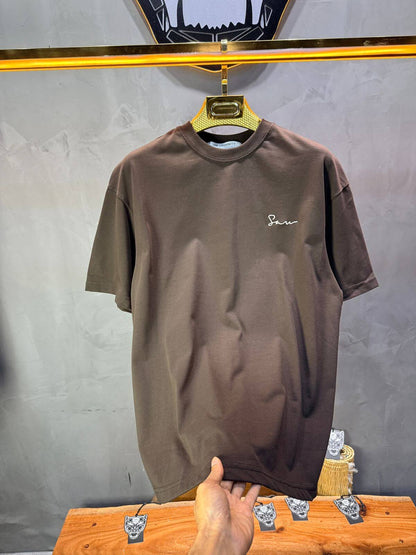 T-Shirt Oversize Brown — Illustration Peintre & Citation Poétique 5097