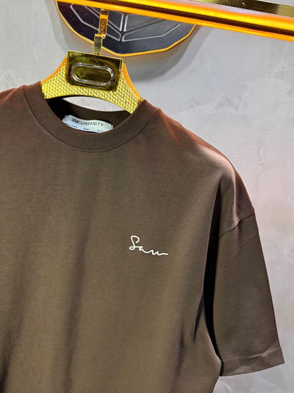 T-Shirt Oversize Brown — Illustration Peintre & Citation Poétique 5097