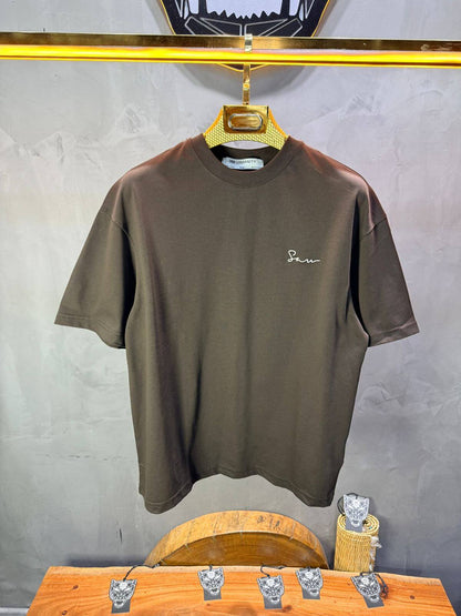 T-Shirt Oversize Brown — Illustration Peintre & Citation Poétique 5097