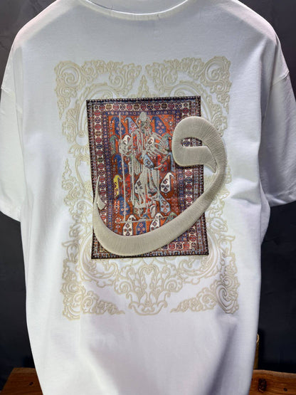 T-Shirt Oversize Blanc — Calligraphie "Waw" 5105