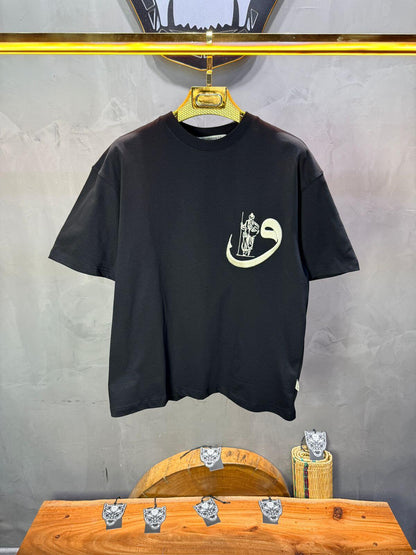 T-Shirt Oversize Noir — Calligraphie "Waw" 5105