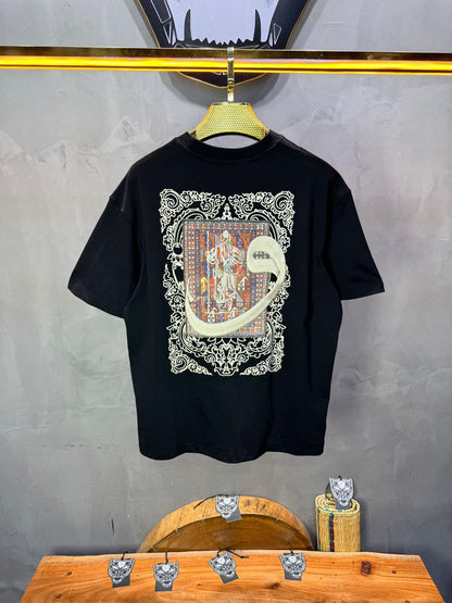 T-Shirt Oversize Noir — Calligraphie "Waw" 5105
