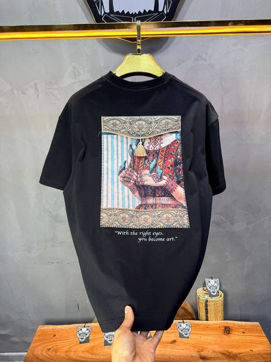 T-Shirt Oversize Noir — Femme Orientale 5151