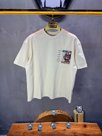 T-Shirt Oversize Beige  — Femme Orientale 5151