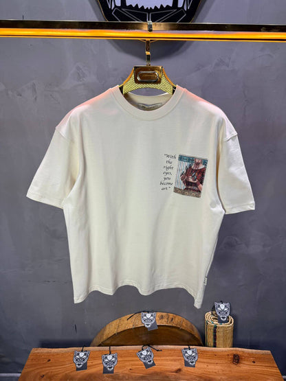 T-Shirt Oversize Beige  — Femme Orientale 5151