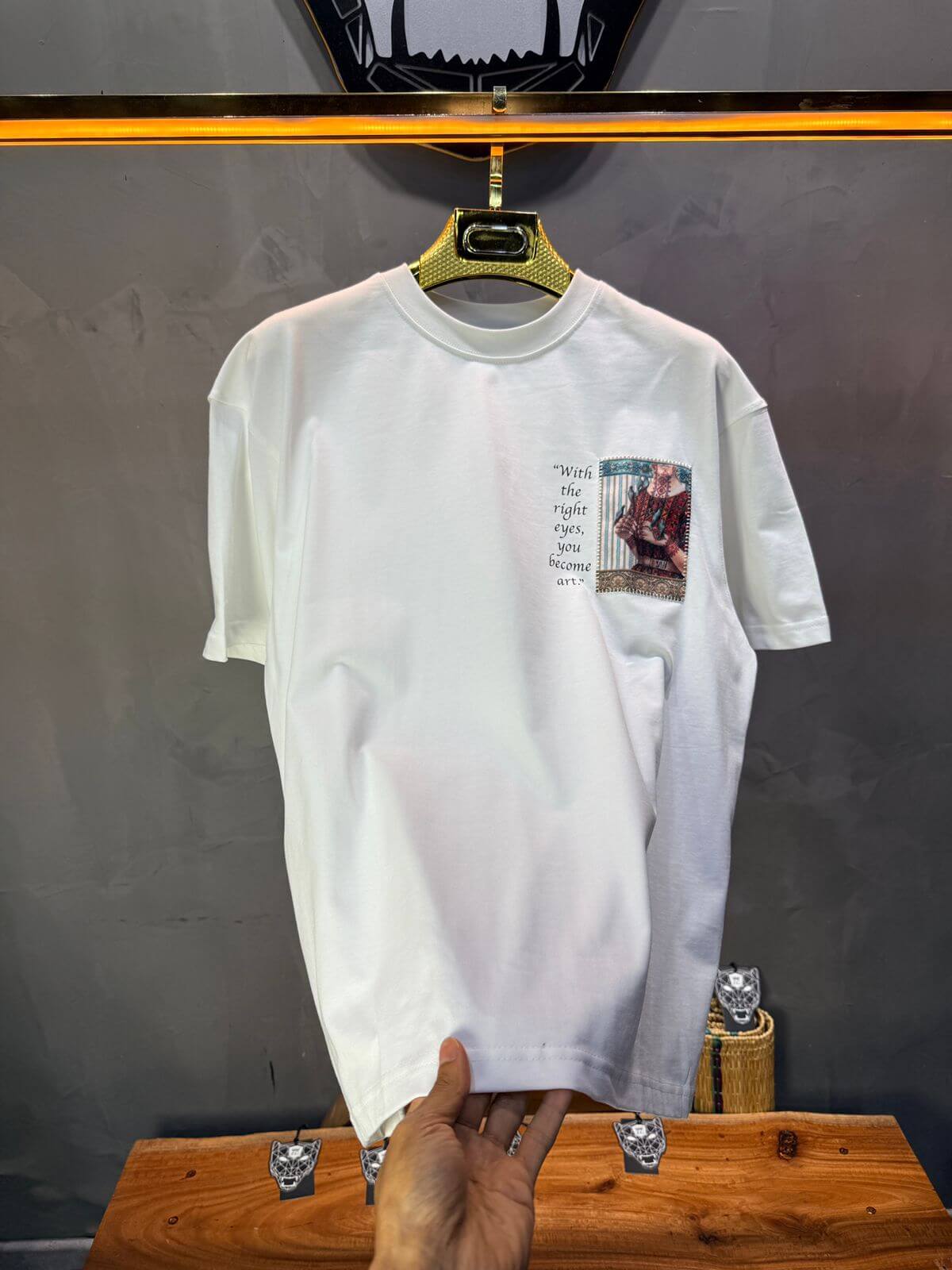 T-Shirt Oversize Blanc  — Femme Orientale 5151