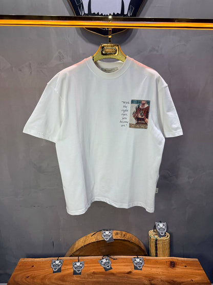T-Shirt Oversize Blanc  — Femme Orientale 5151