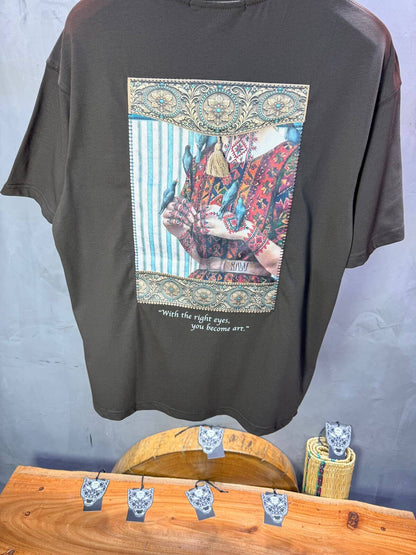 T-Shirt Oversize Brown — Femme Orientale 5151