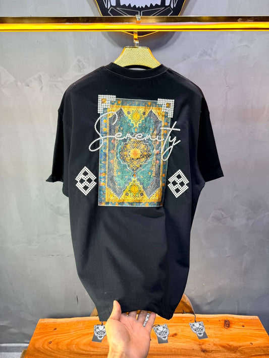 T-Shirt Over Size Serenity — Black 5099