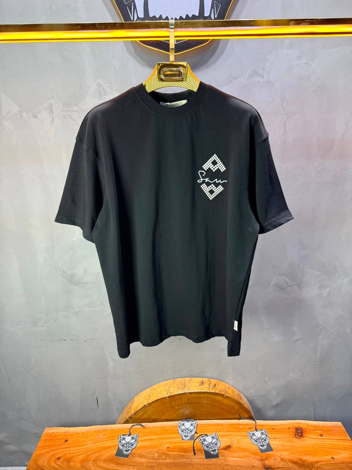 T-Shirt Over Size Serenity — Black 5099