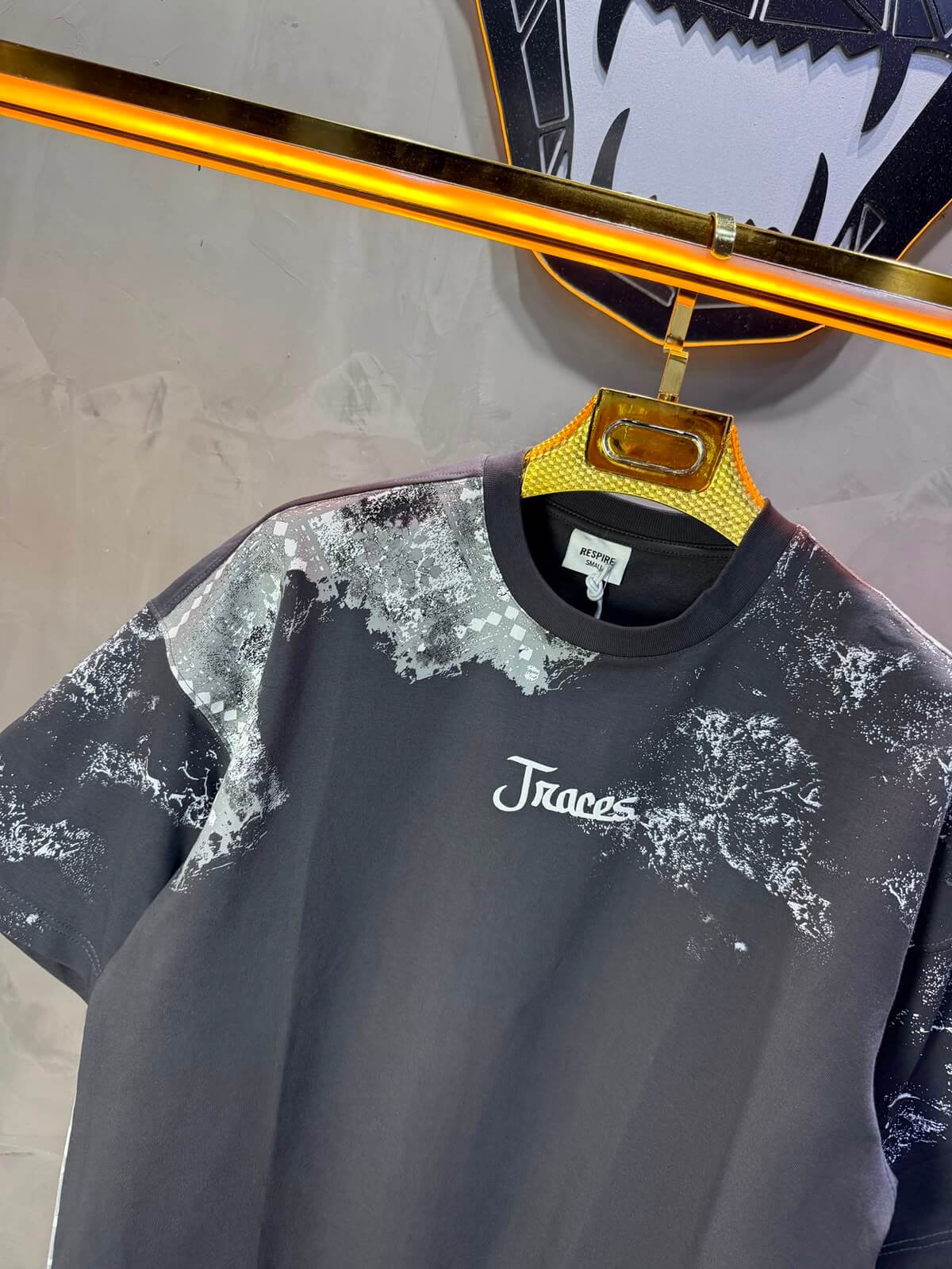 T-Shirt oversize Traces & Memories — Gris Anthracite 4191
