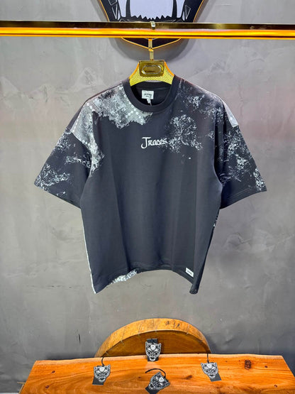 T-Shirt oversize Traces & Memories — Gris Anthracite 4191