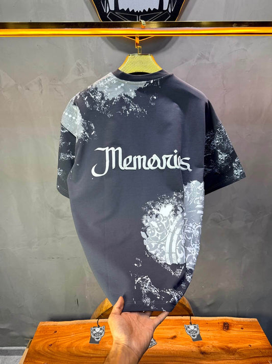T-Shirt oversize Traces & Memories — Gris Anthracite 4191