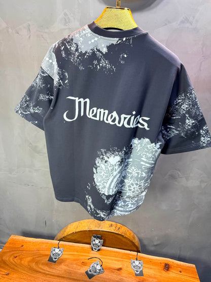 T-Shirt oversize Traces & Memories — Gris Anthracite 4191