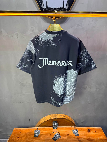 T-Shirt oversize Traces & Memories — Gris Anthracite 4191