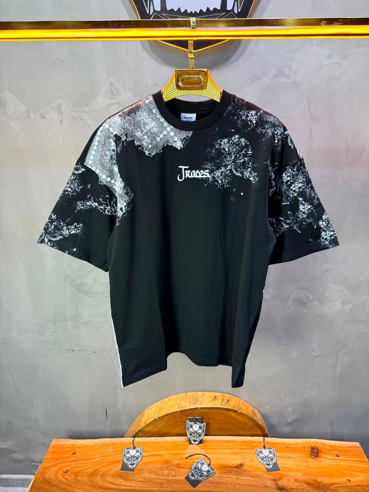 T-Shirt oversize Traces & Memories — Noir 4191