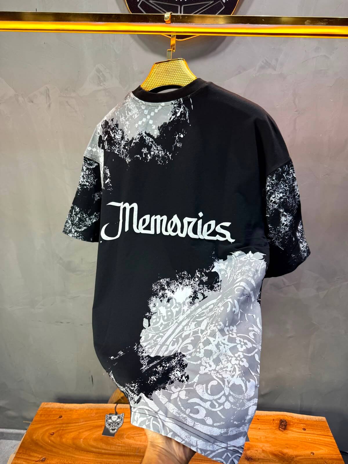 T-Shirt oversize Traces & Memories — Noir 4191
