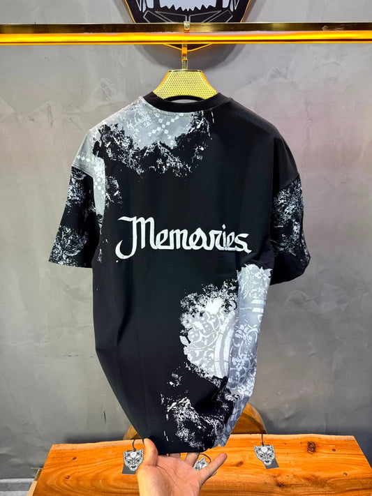 T-Shirt oversize Traces & Memories — Noir 4191