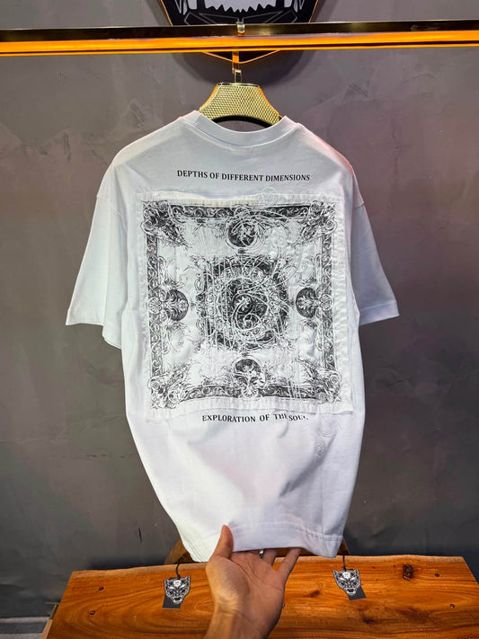 T-Shirt oversize Depths of Different Dimensions — Blanc 5148
