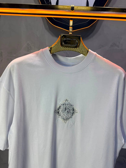 T-Shirt oversize Depths of Different Dimensions — Blanc 5148