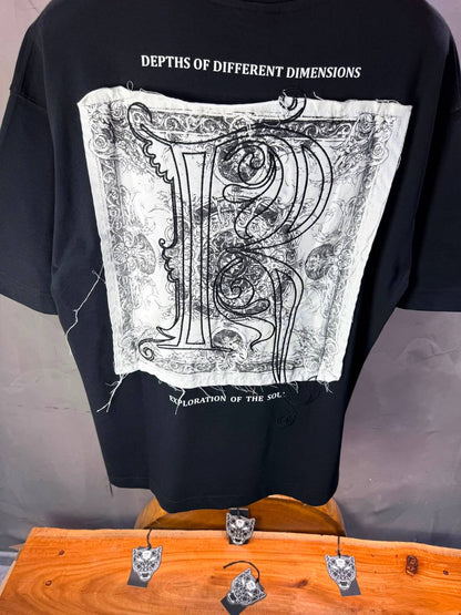 T-Shirt oversize Depths of Different Dimensions — Noirs 5148