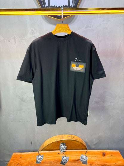 T-Shirt Oversize Floral Patch — Noir 5159